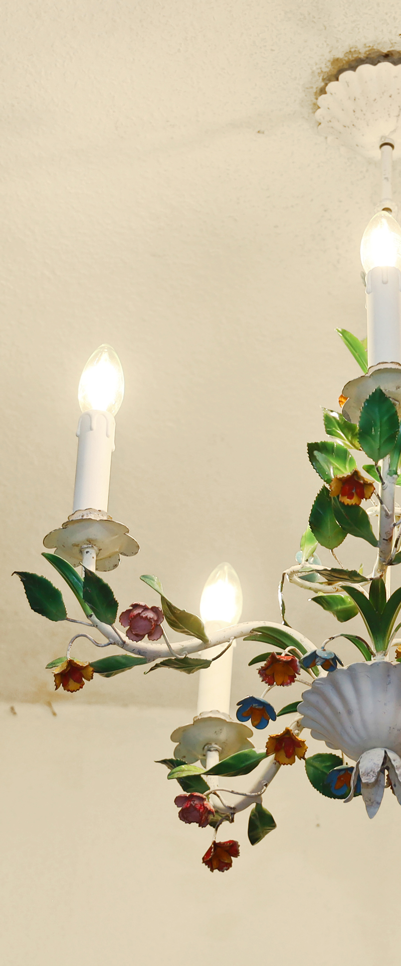 Jugendstil Blumenluster floraler L&uuml;ster Lampe