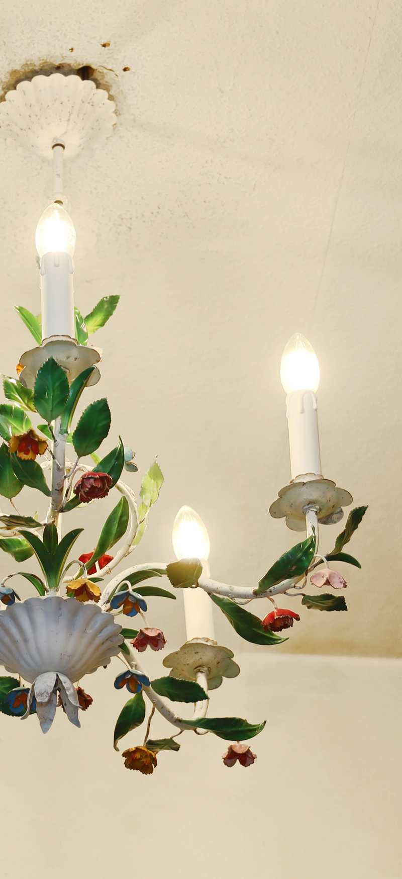 Jugendstil Blumenluster floraler L&uuml;ster Lampe