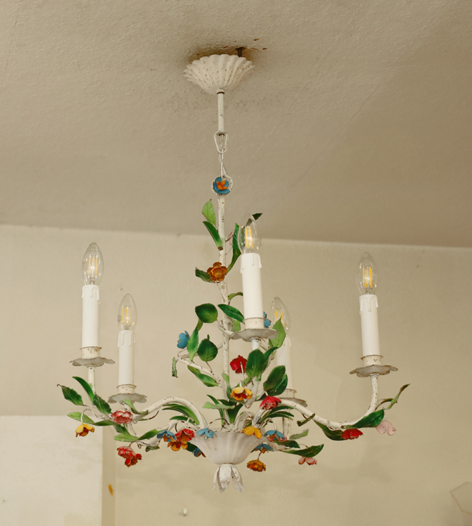 Jugendstil Blumenluster floraler L&uuml;ster Lampe