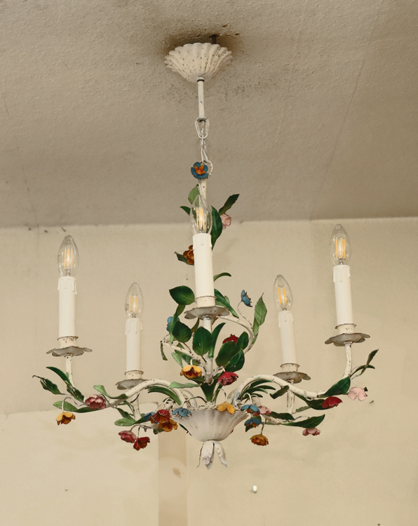 Jugendstil Blumenluster floraler L&uuml;ster Lampe