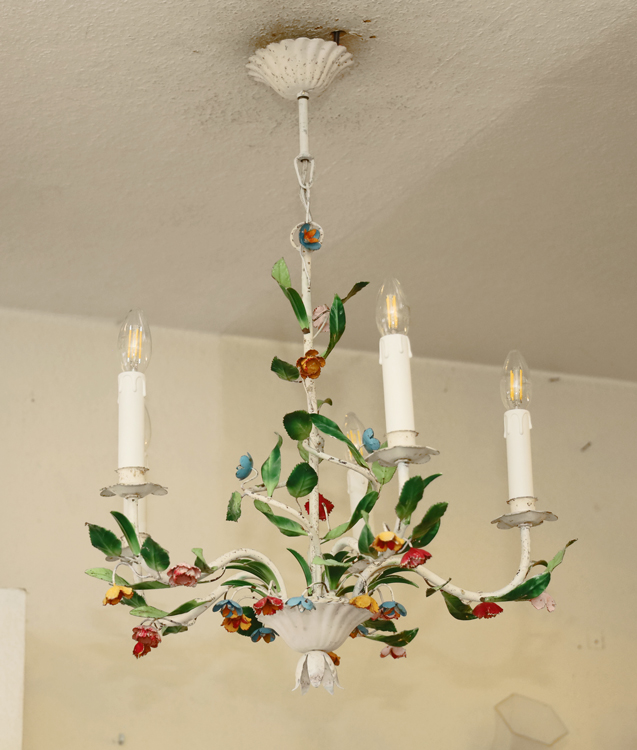Jugendstil Blumenluster floraler L&uuml;ster Lampe