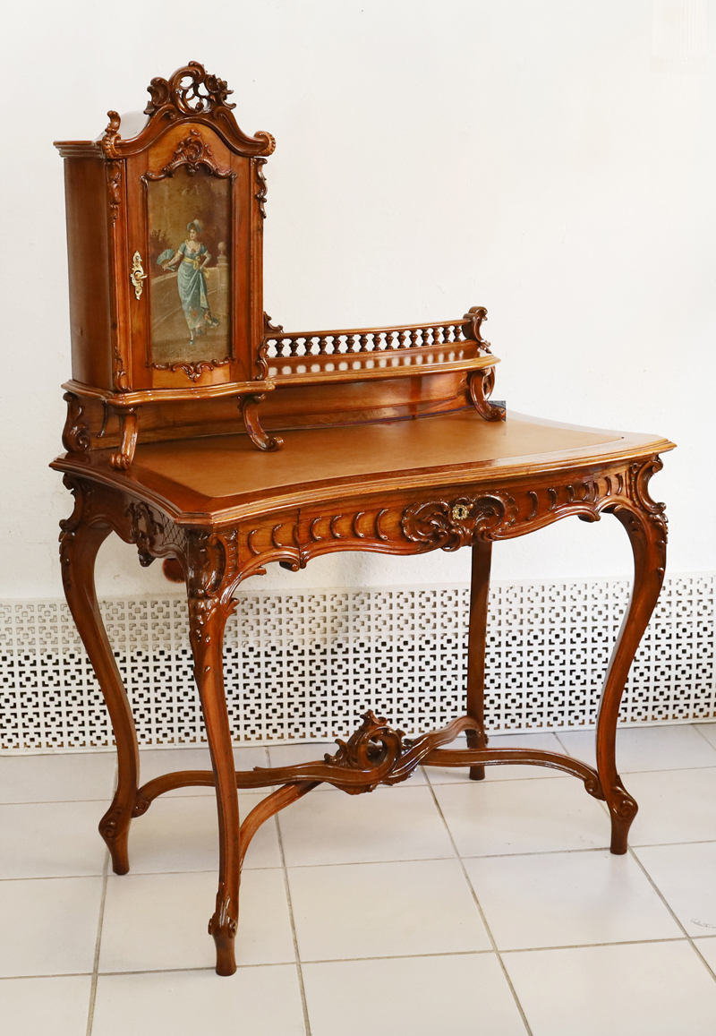 Antiker Pfeiffenbarock Schreibtisch historismus Damenschreibtisch Aufsatzschreibtisch
