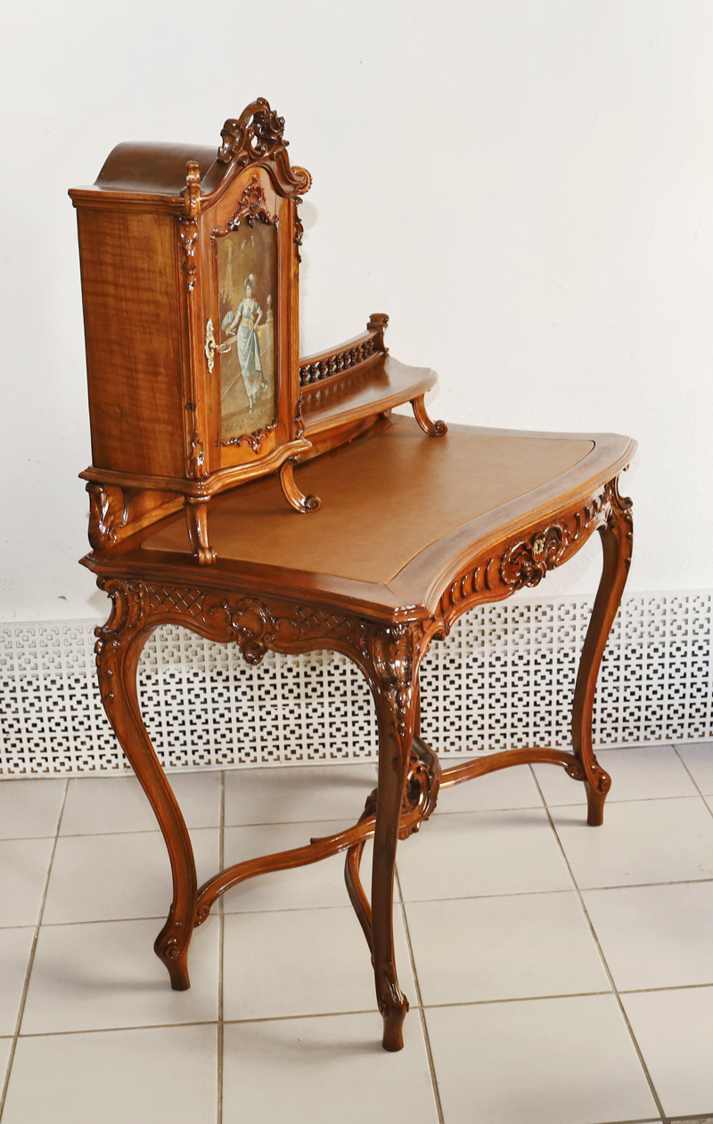 Antiker Pfeiffenbarock Schreibtisch historismus Damenschreibtisch Aufsatzschreibtisch