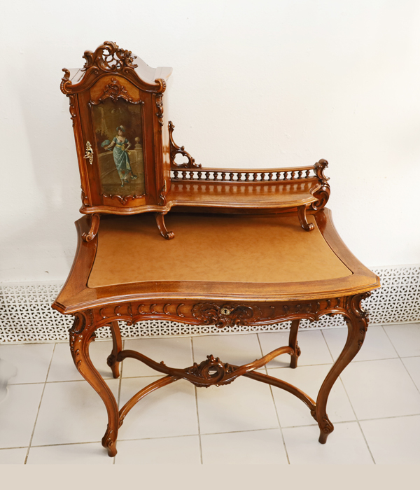 Antiker Pfeiffenbarock Schreibtisch historismus Damenschreibtisch Aufsatzschreibtisch