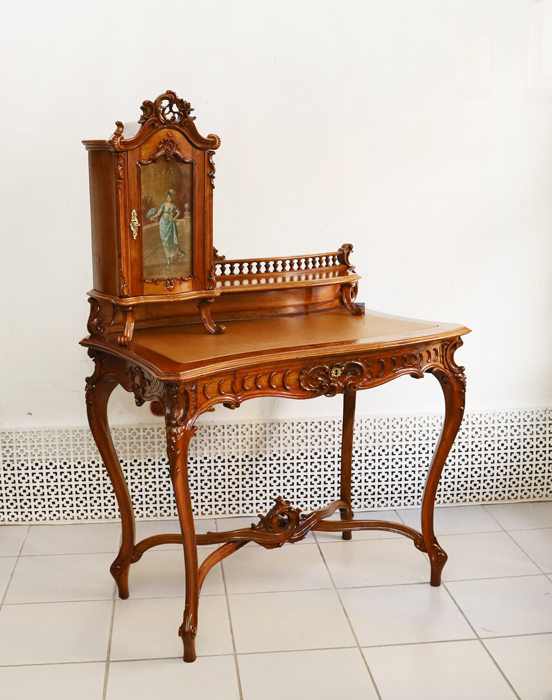 Antiker Pfeiffenbarock Schreibtisch historismus Damenschreibtisch Aufsatzschreibtisch