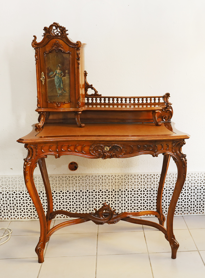 Antiker Pfeiffenbarock Schreibtisch historismus Damenschreibtisch Aufsatzschreibtisch