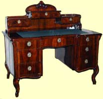 Biedermeier Schreibtisch mit Aufsatz Sekretaer