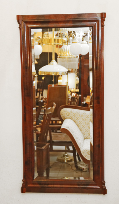 Antiker Biedermeier Spiegel Mahagoni Wandspiegel