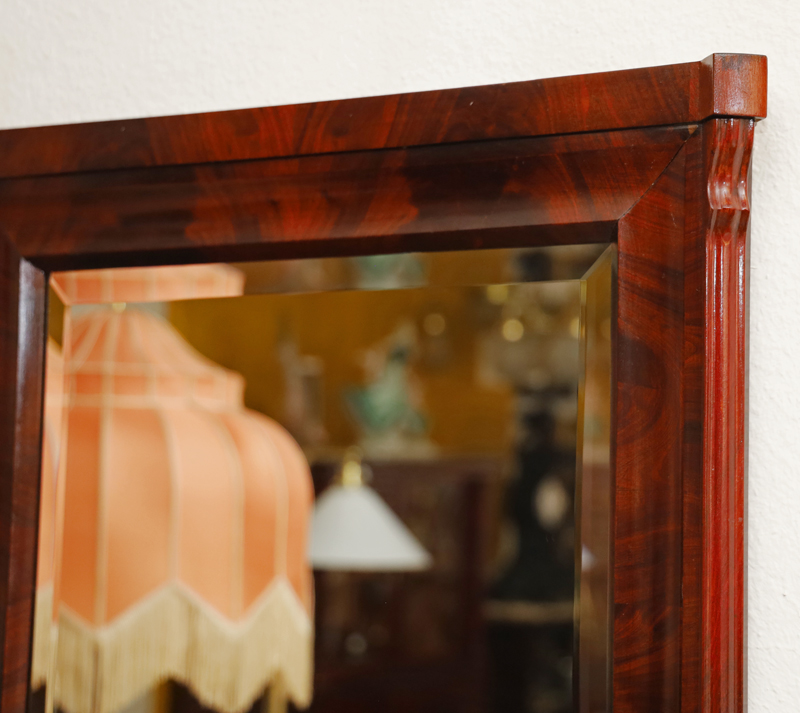 Antiker Biedermeier Spiegel Mahagoni Wandspiegel