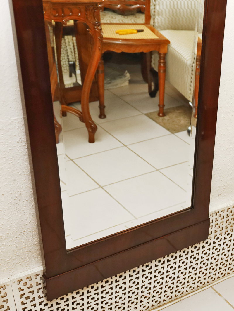 Antiker Biedermeier Wandspiegel Palisander