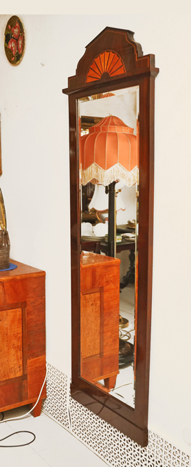 Antiker Biedermeier Wandspiegel Palisander