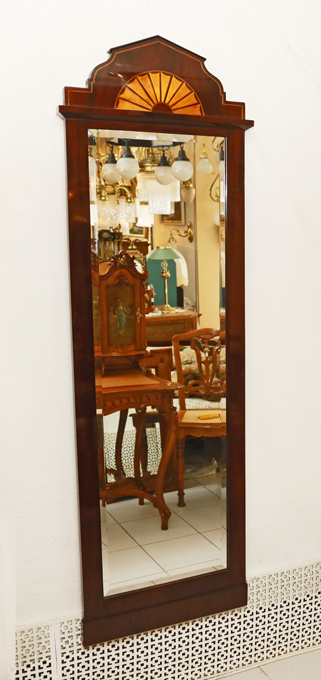 Antiker Biedermeier Wandspiegel Palisander