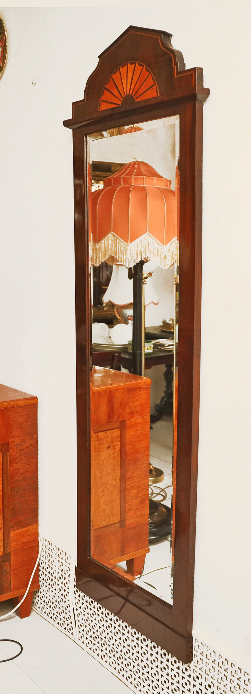 Antiker Biedermeier Wandspiegel Palisander