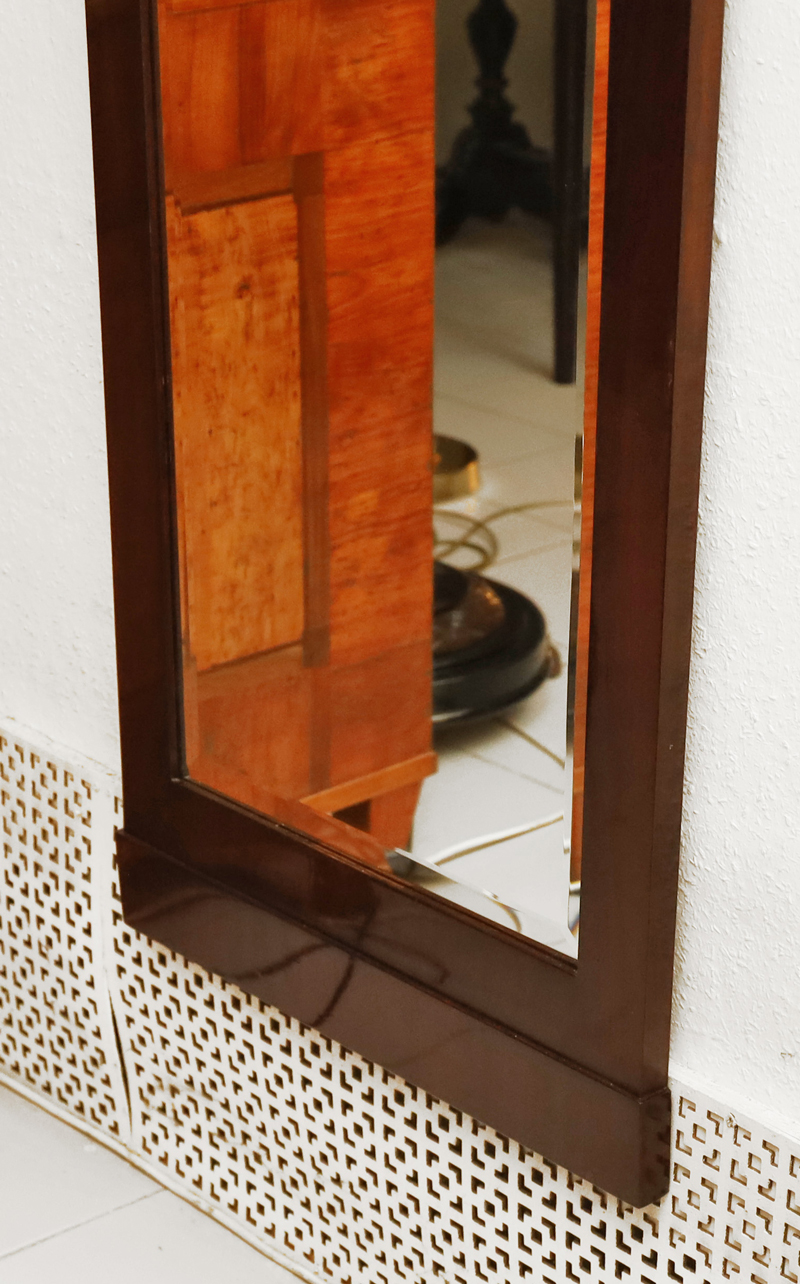 Antiker Biedermeier Wandspiegel Palisander