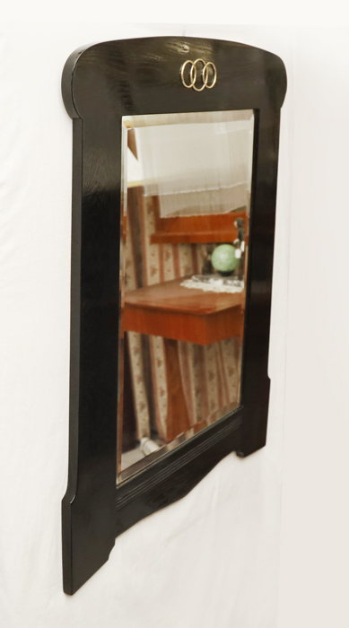 Jugendstil Wandspiegel schwarz Spiegel