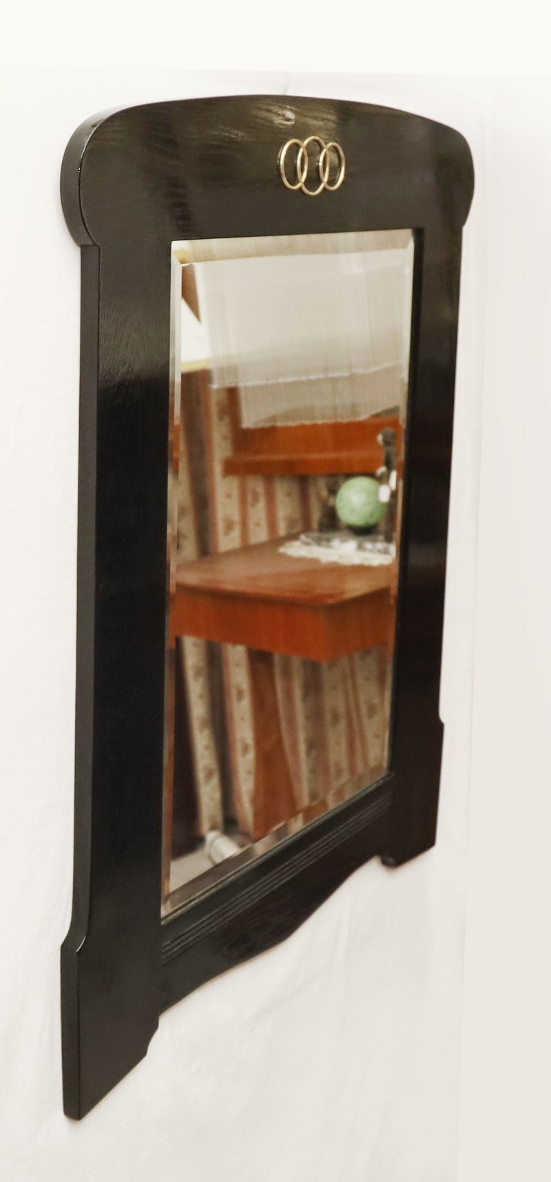 Jugendstil Wandspiegel schwarz Spiegel