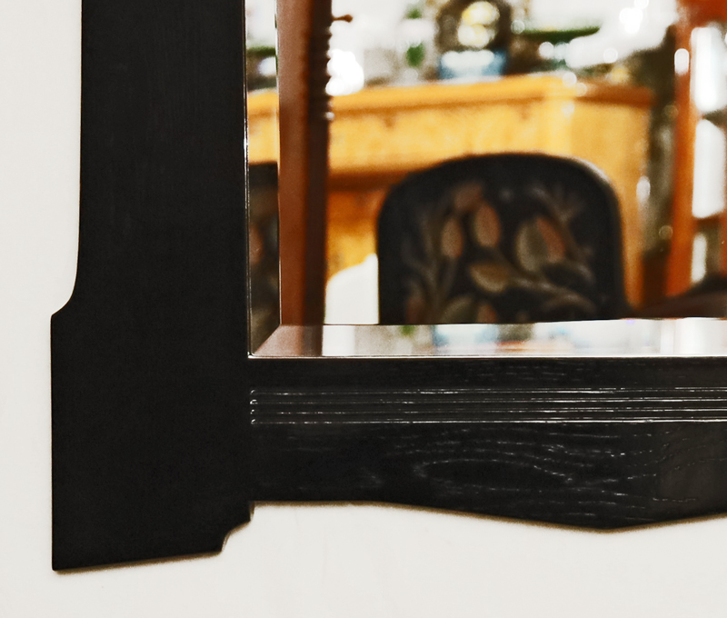 Jugendstil Wandspiegel schwarz Spiegel