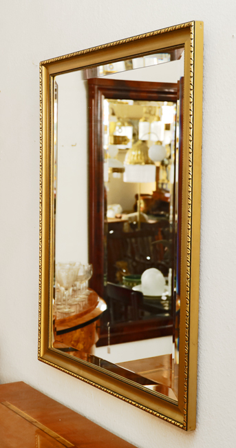 Goldener Antiker Jugendstil Wandspiegel