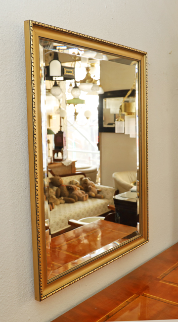 Goldener Antiker Jugendstil Wandspiegel