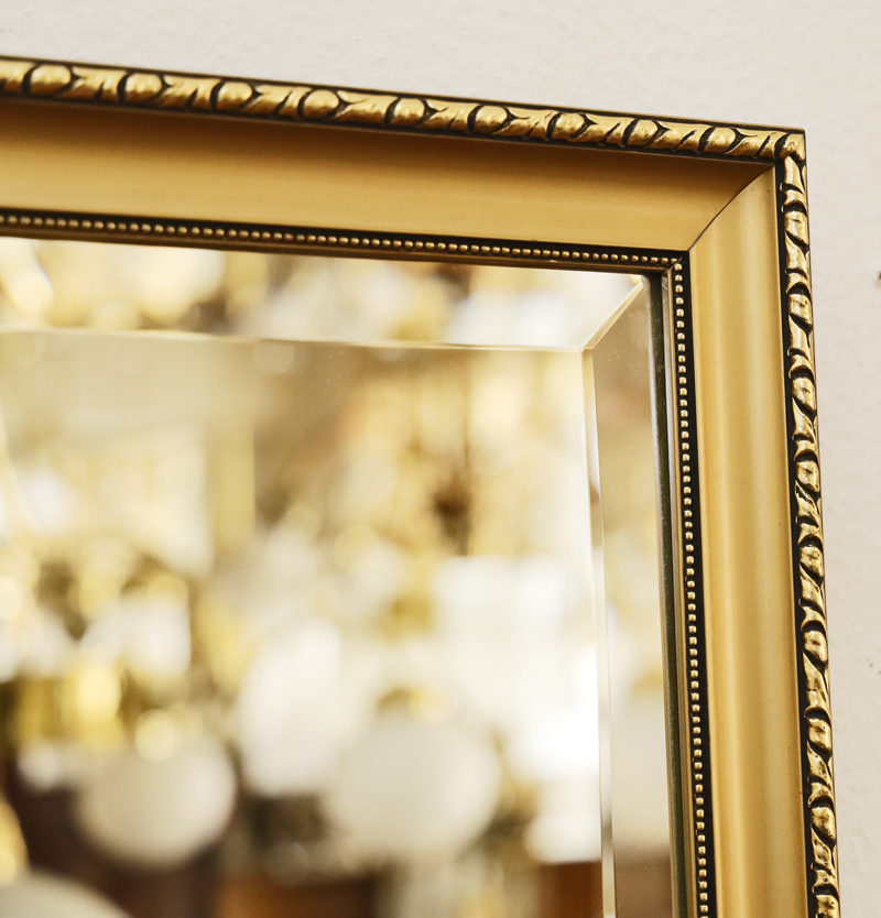 Goldener Antiker Jugendstil Wandspiegel