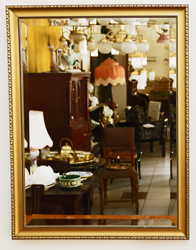 Goldener Antiker Jugendstil Wandspiegel