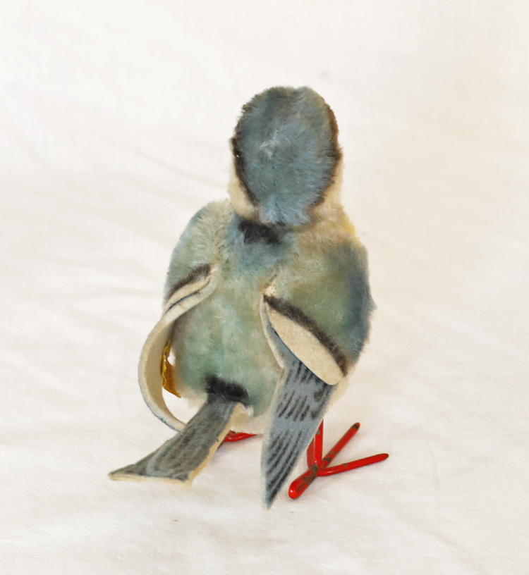 Steiff Vogel Meise Tit Knopf Fahne