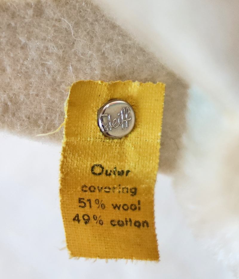 Steiff Vogel Meise Tit Knopf Fahne