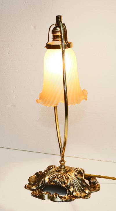 Jugendstil Stehlampe Tisschlampe Messing Lampe