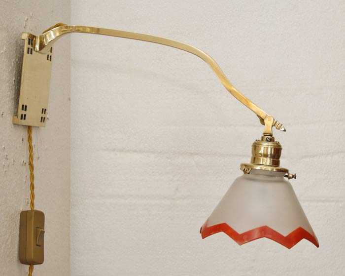 Art Deco Wandlampe Jugendstil Messing Lampe
