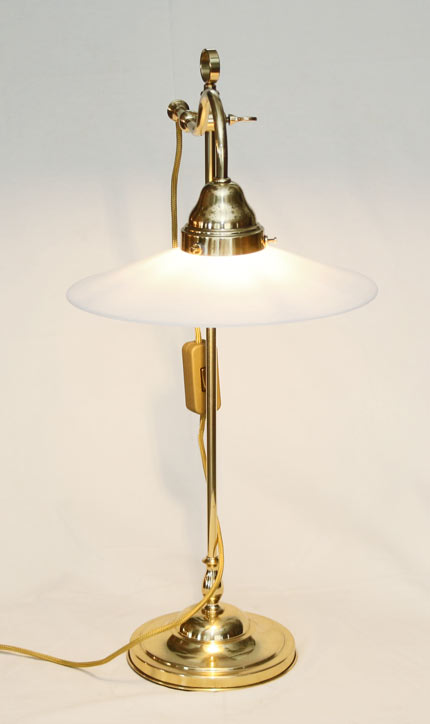 Art Deco Schreibtischlampe Kontorlampe Messing Lampe