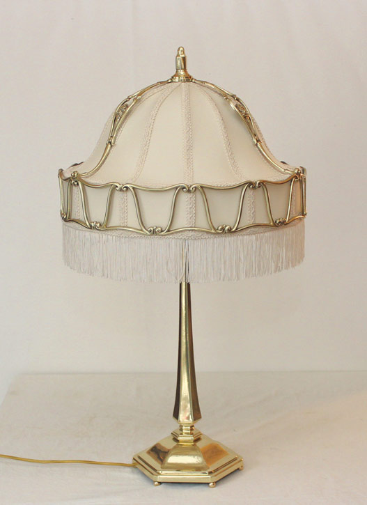 Jugendstil Stehlampe  Tischlampe Messing Lampe