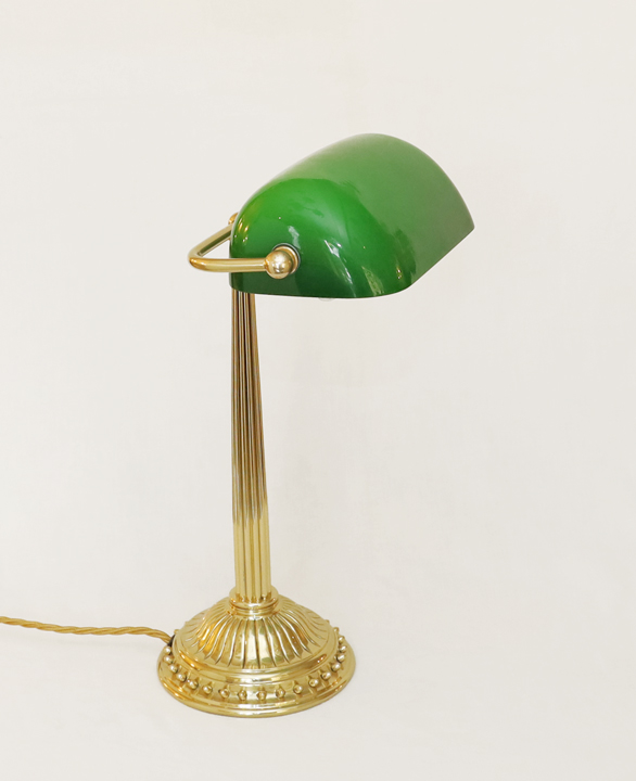 Jugendstil Schreibtischlampe Kontorlampe Stehlampe  Messing Lampe