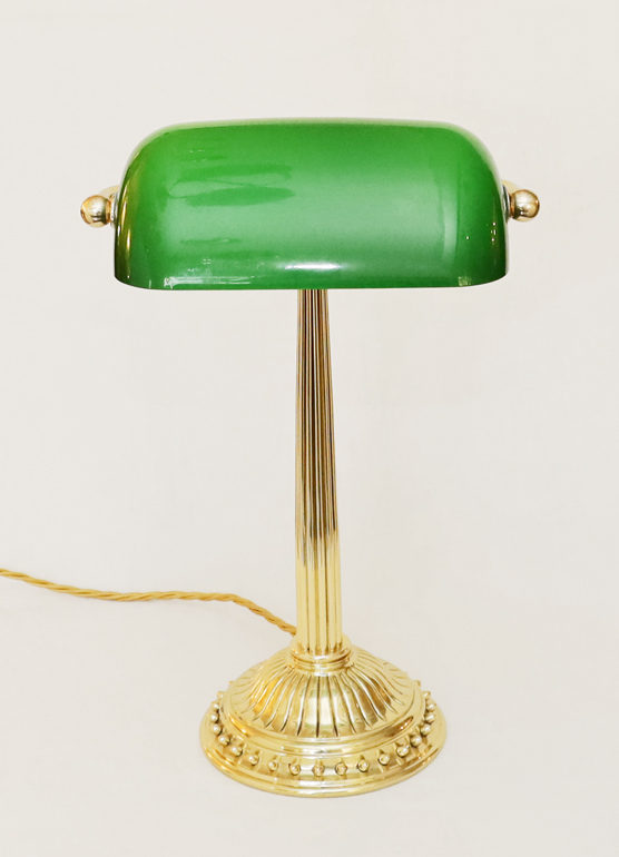 Jugendstil Schreibtischlampe Kontorlampe Stehlampe  Messing Lampe