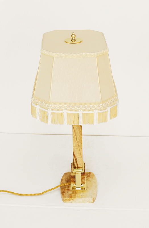 Jugendstil Stehlampe Tischlampe Standlampe Marmor Messinglampe