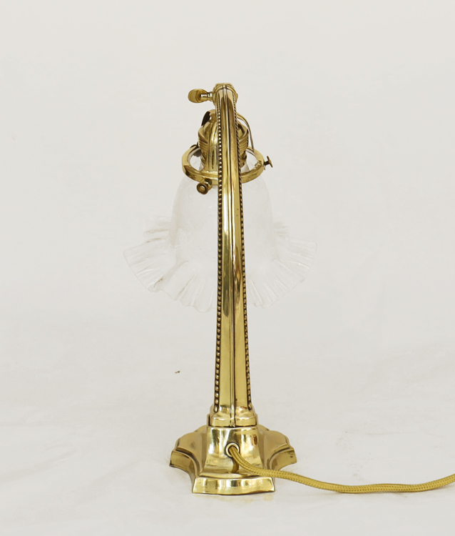 Paar Jugendstil Nachtkaestchenlampen Messing Lampe Stehlampe