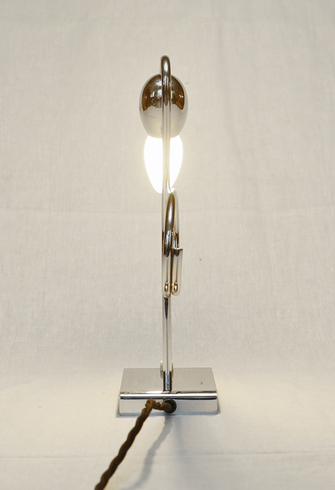 Art Deco Stehlampe Tischlampe vernickelt