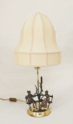 Jugendstil Bronze Figurenlampe Pierrot