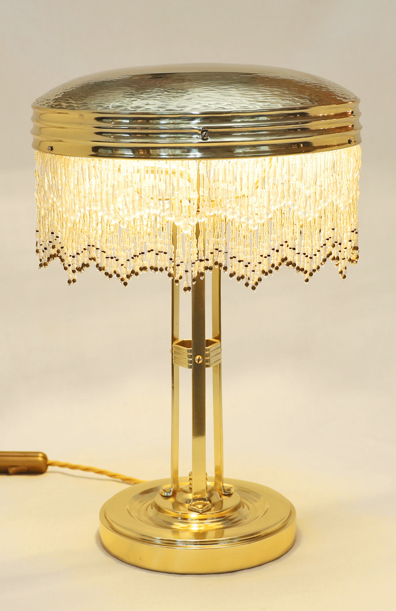 Jugendstil Stehlampe Tischlampe Messing Schreibtischlampe 