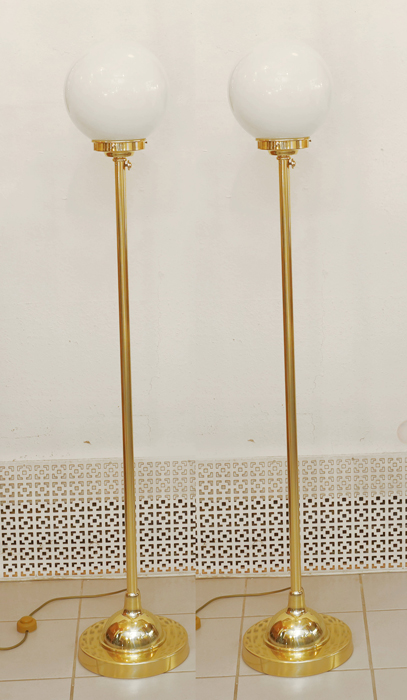 Art  Deco Bodenstehlampe Messing