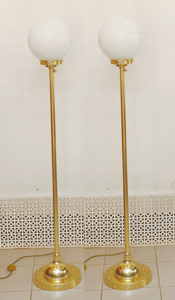 Art  Deco Bodenstehlampe Messing