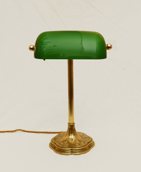 Jugendstil Schreibtischlampe Kontorlampe Tischlampe Messinglampe