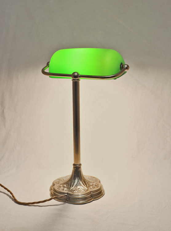 Jugendstil Schreibtischlampe Kontorlampe Tischlampe Messinglampe