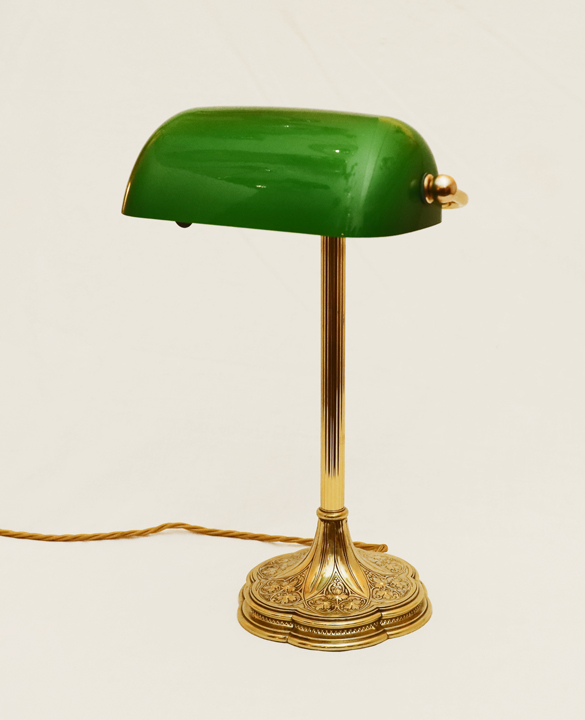 Jugendstil Schreibtischlampe Kontorlampe Tischlampe Messinglampe