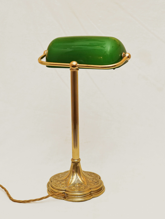 Jugendstil Schreibtischlampe Kontorlampe Tischlampe Messinglampe