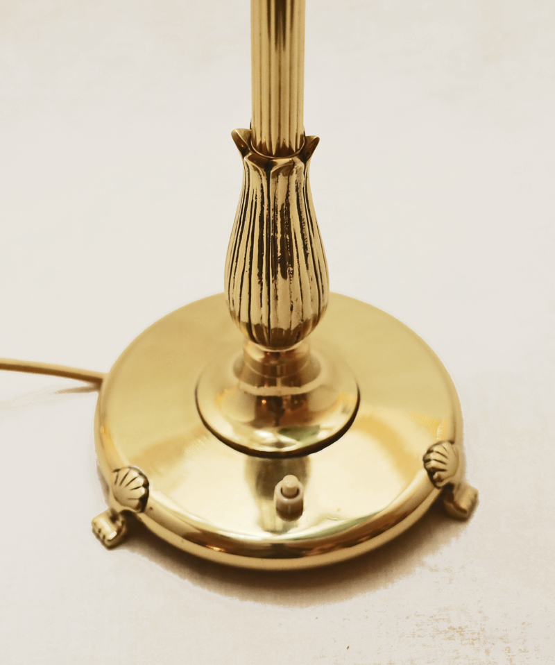 Jugendstil Kontorlampe Tischlampe Messinglampe Schreibtischlampe 