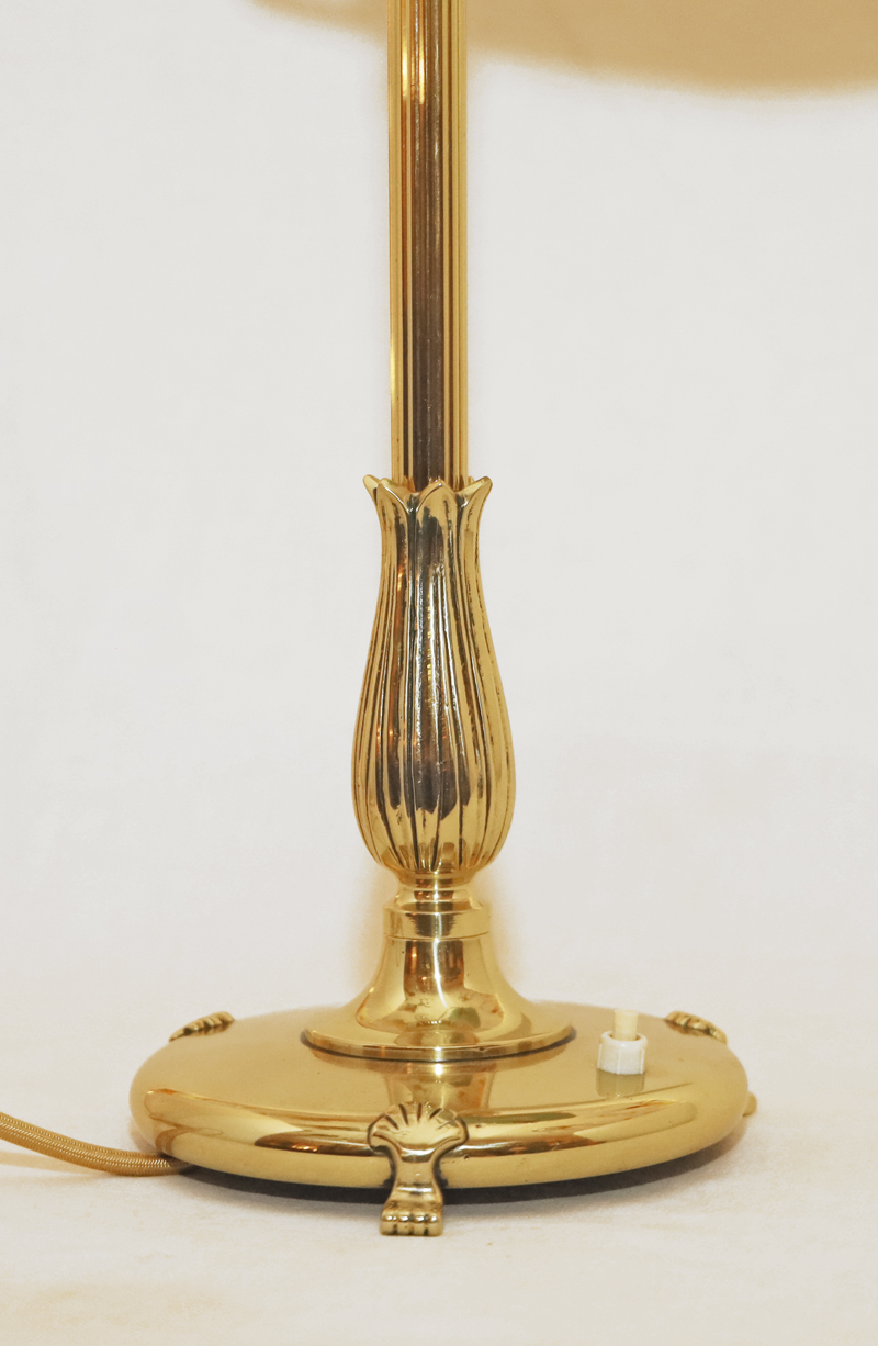 Jugendstil Kontorlampe Tischlampe Messinglampe Schreibtischlampe 