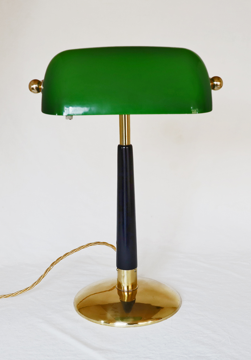 Jugendstil Art Deco Schreibtischlampe Kontorlampe Messing