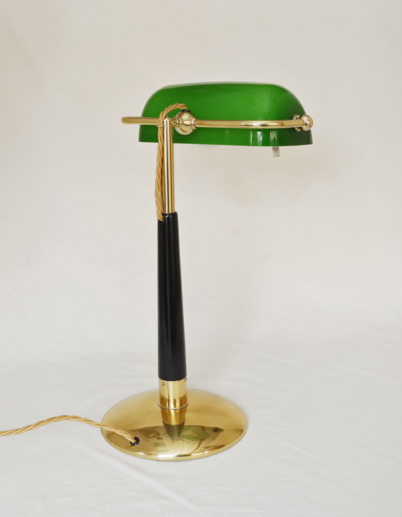 Jugendstil Art Deco Schreibtischlampe Kontorlampe Messing