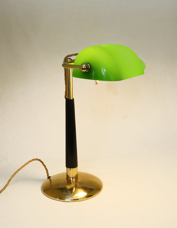 Jugendstil Art Deco Schreibtischlampe Kontorlampe Messing