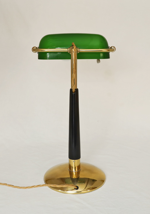 Jugendstil Art Deco Schreibtischlampe Kontorlampe Messing
